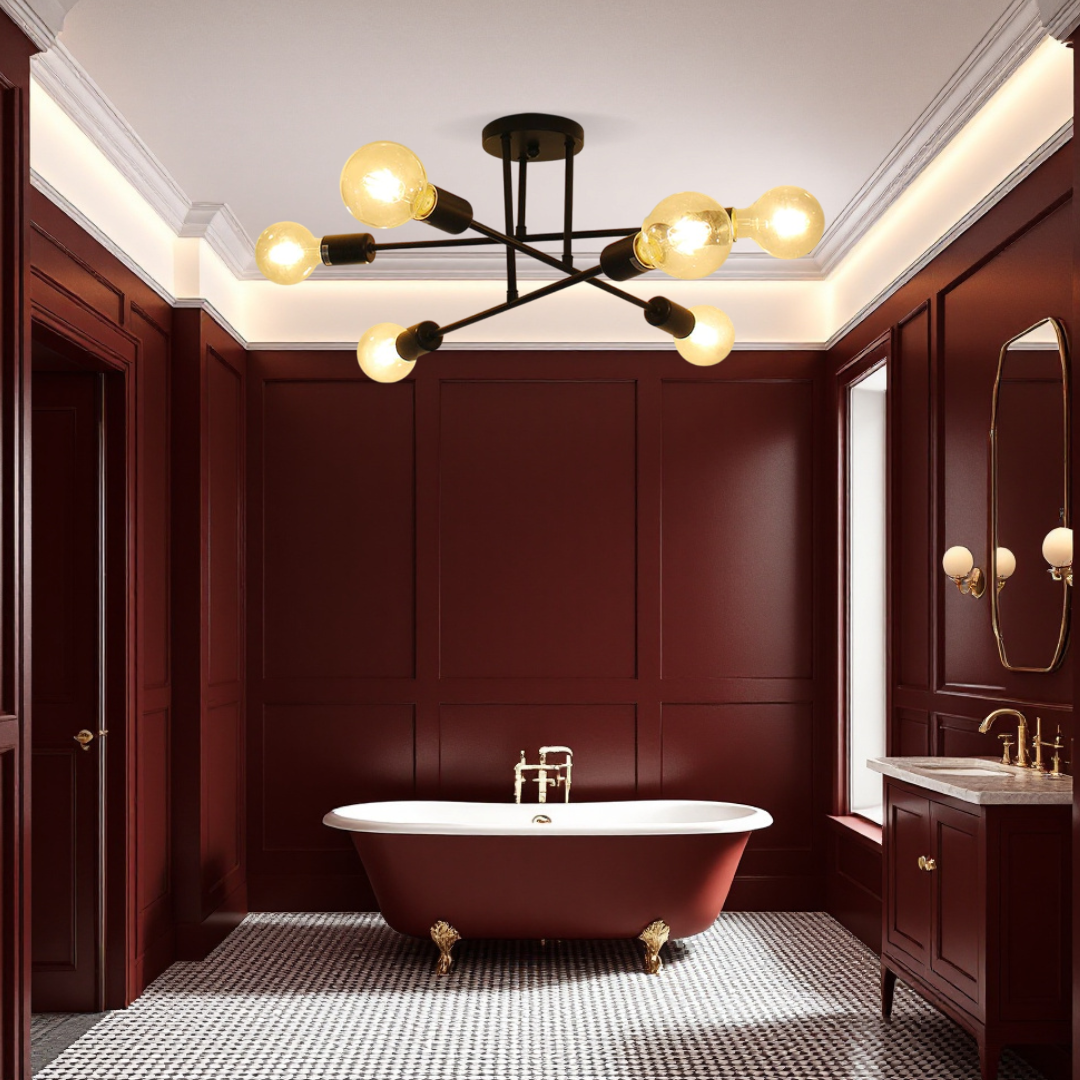 Lustra Retro Black 6xE27 DC 301-6 BK