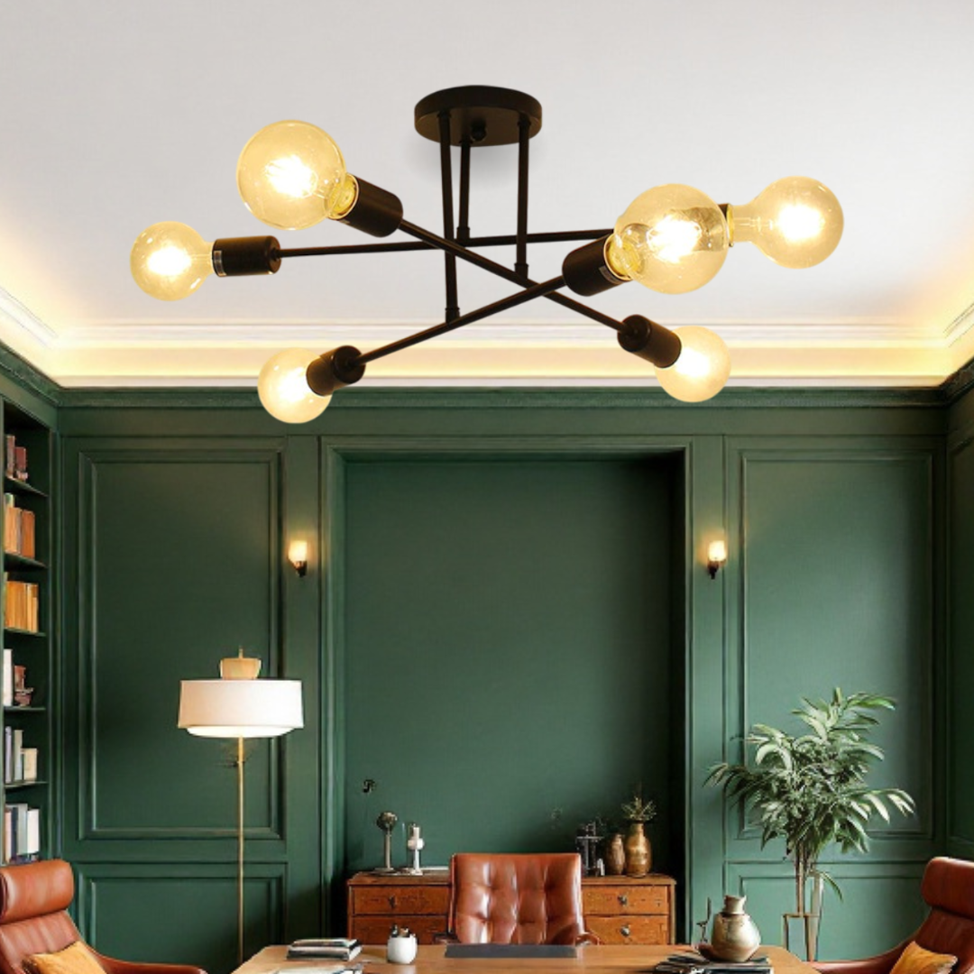 Lustra Retro Black 6xE27 DC 301-6 BK