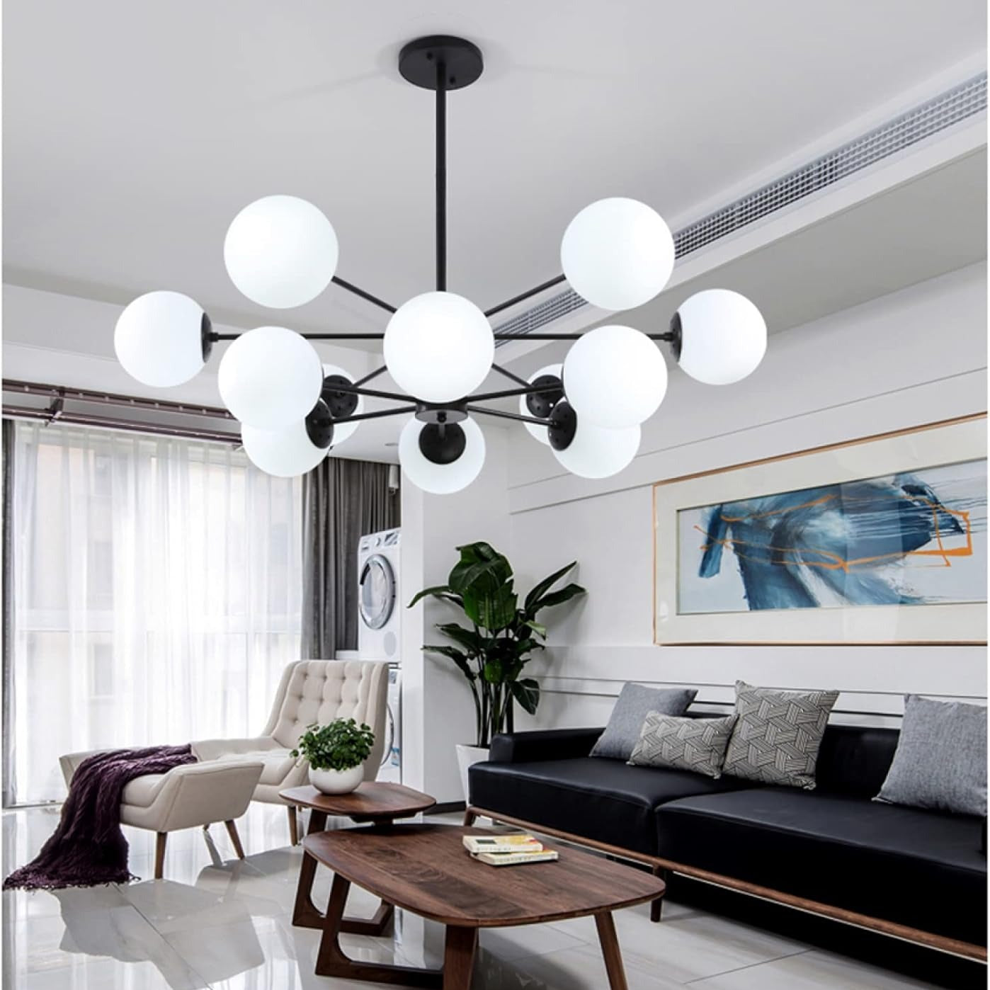 Lustra Abajur MAT BLACK 12XE27 DX103/6+6