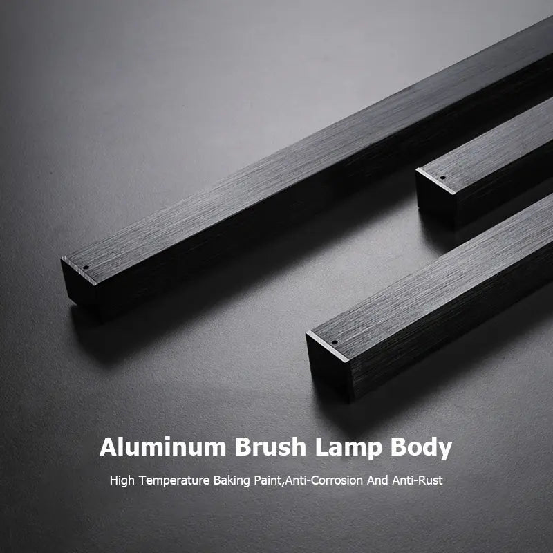 Lustra LED Suspendata 4 Linnes Black Echivalent 400W Telecomanda