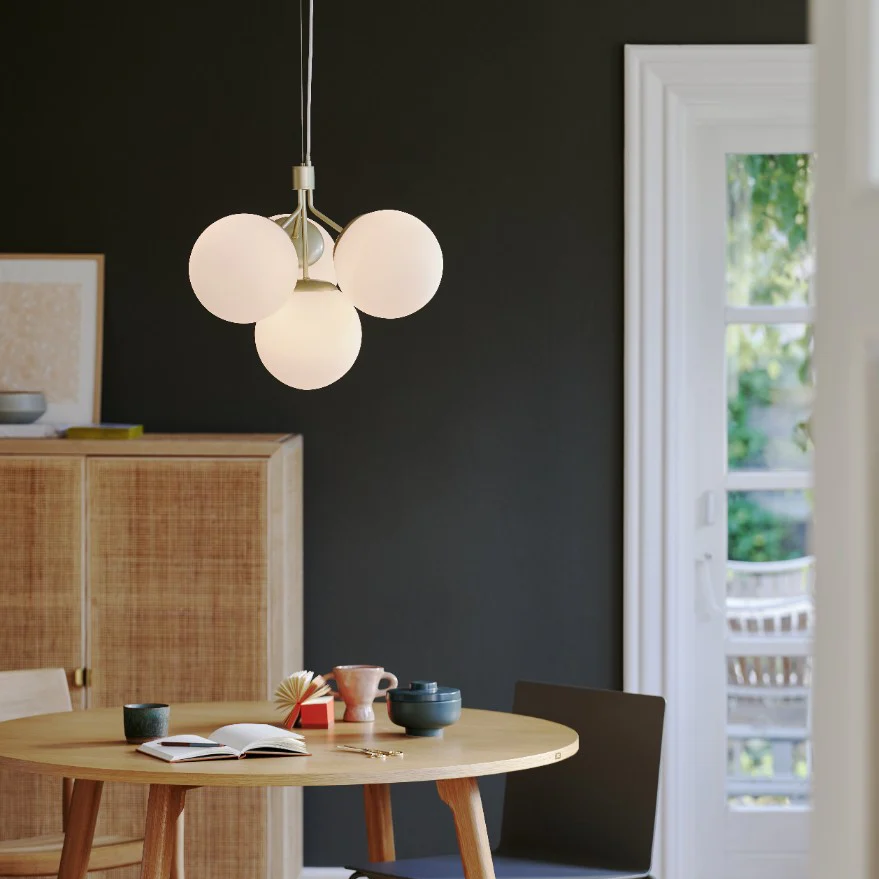 Pendul Nordic Abajur Mat 4xE27 Gold