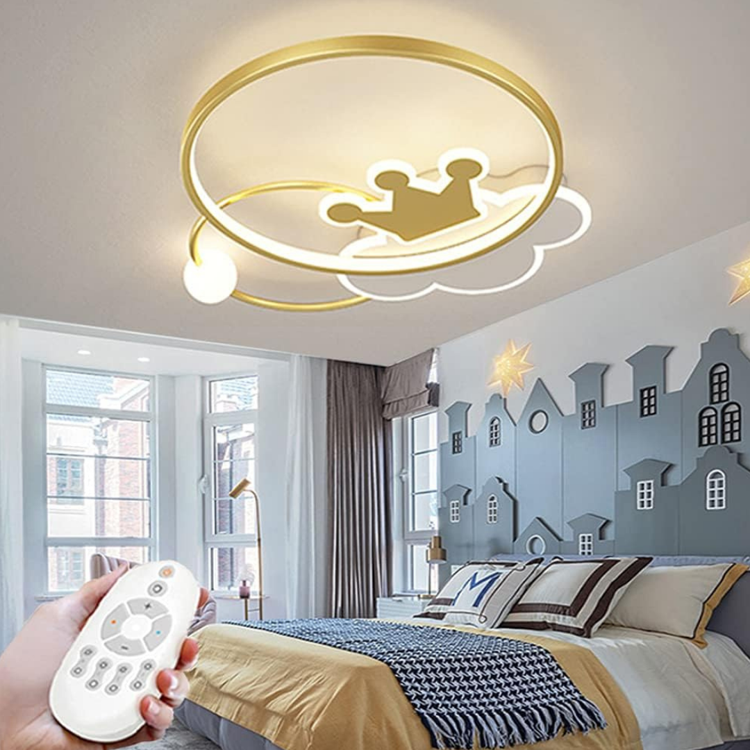 Lustra LED 110W Gold Majesty Telecomanda Echivalent 300W KIDS Lighting Fixtures