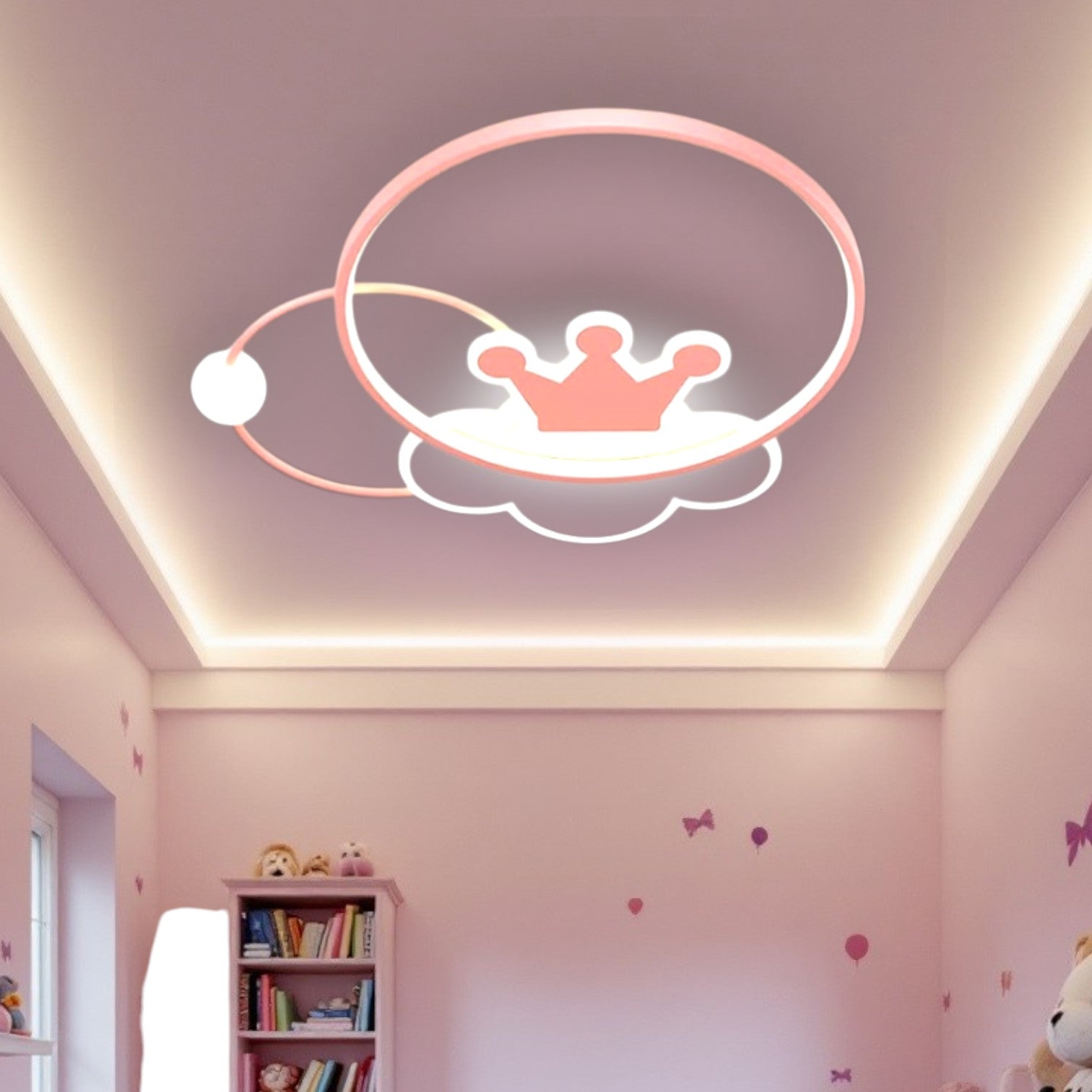 Lustra LED 110W Pink Majesty Telecomanda Echivalent 300W KIDS Lighting Fixtures