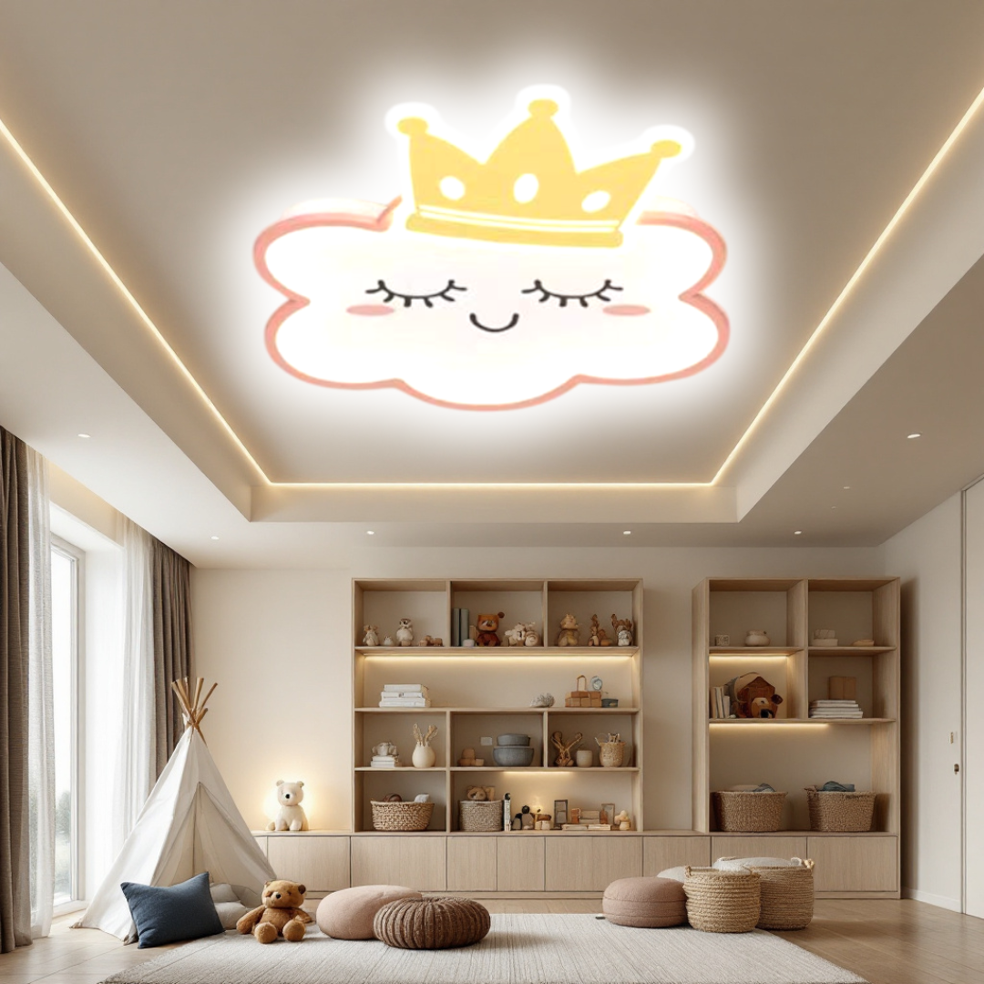 Lustra LED 120W Happy Cloud Telecomanda Echivalent 500W