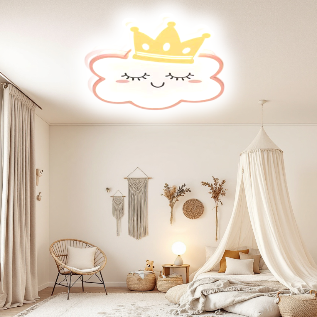 Lustra LED 120W Happy Cloud Telecomanda Echivalent 500W