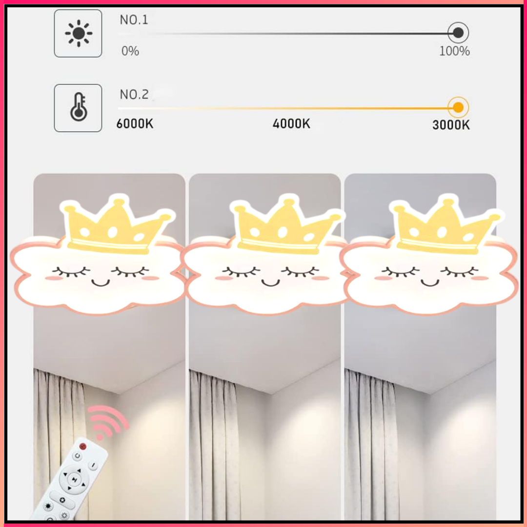 Lustra LED 120W Happy Cloud Telecomanda Echivalent 500W