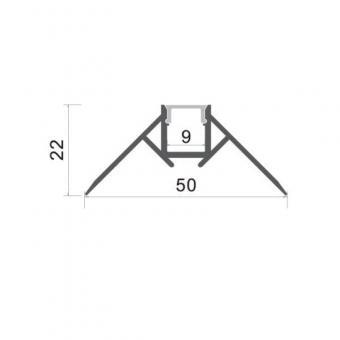 Profil Banda LED Incastrabil Sub Tencuiala de Colt 2M