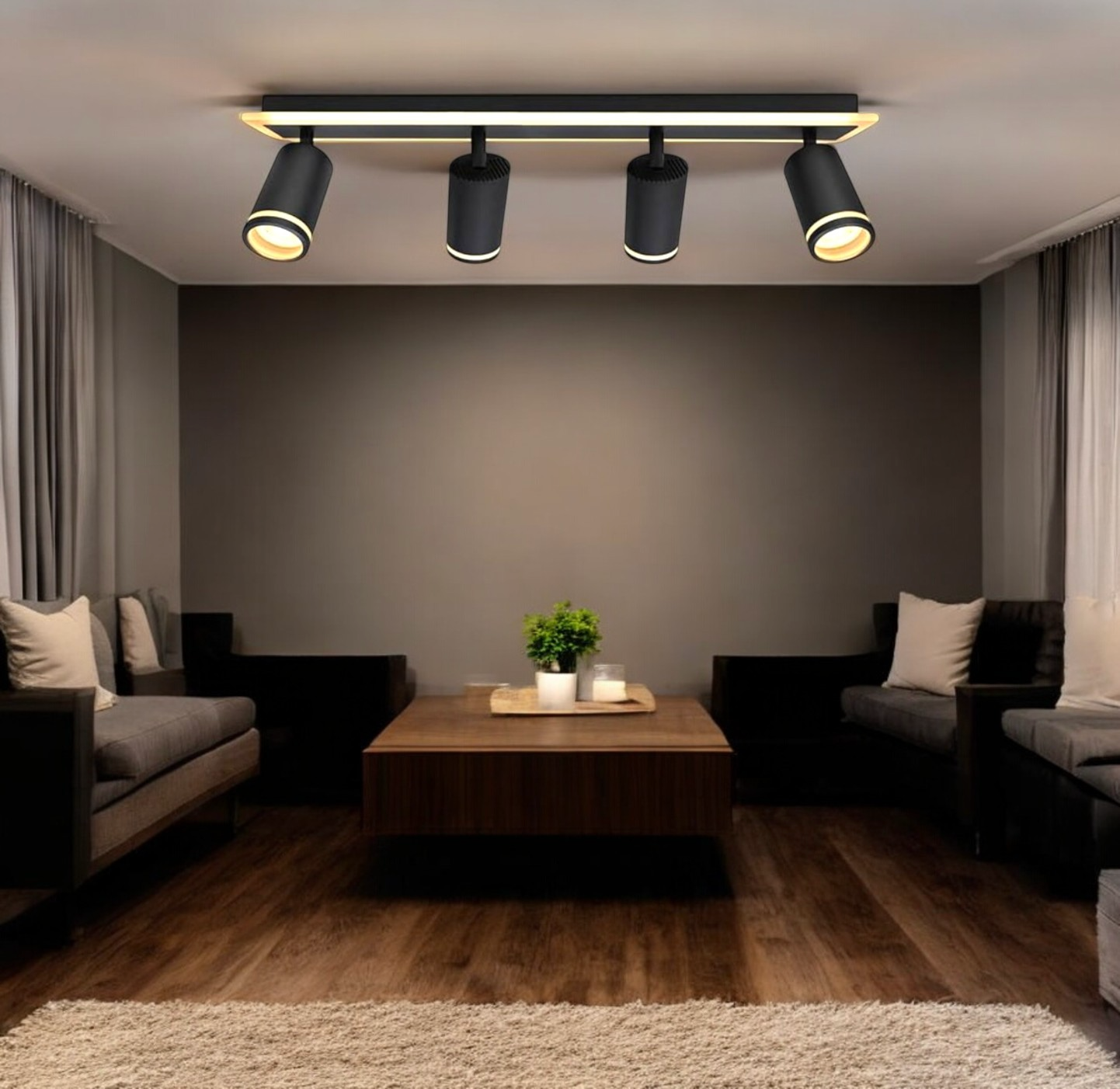 Lustra LED cu Spoturi 82W NOIR GLOW Echivalent 400W