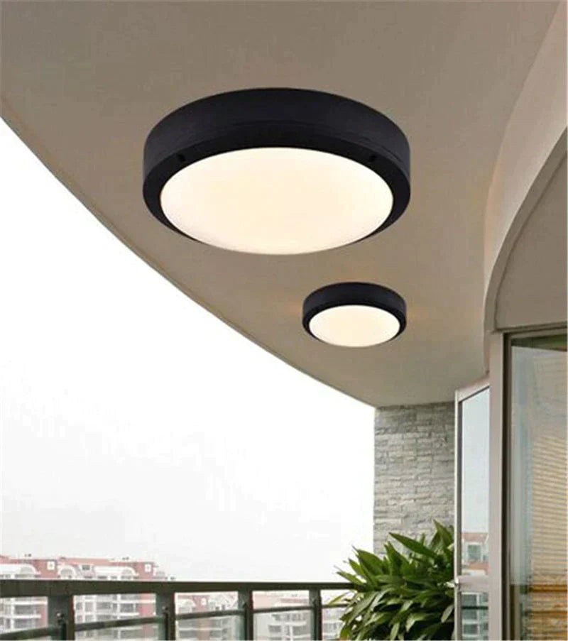 Aplica LED 18W Rotunda BAT Neagra Exterior Echivalent 150W