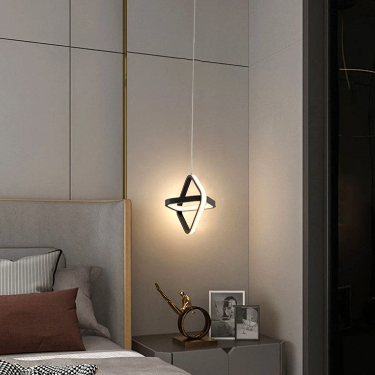 Lustra LED Suspendata INFINITY SQUARE Black Echivalent 200W