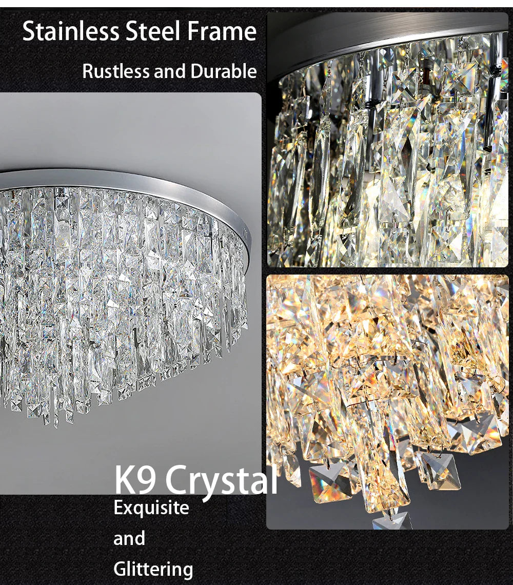 Candelabru Cristal MARY Silver 50cm Telecomanda