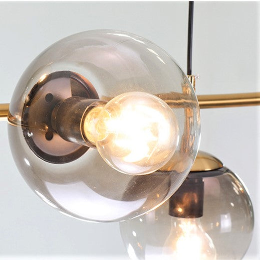 Lustra Abajur Fumuriu GOLD Liniara 6xE14 DF557-6