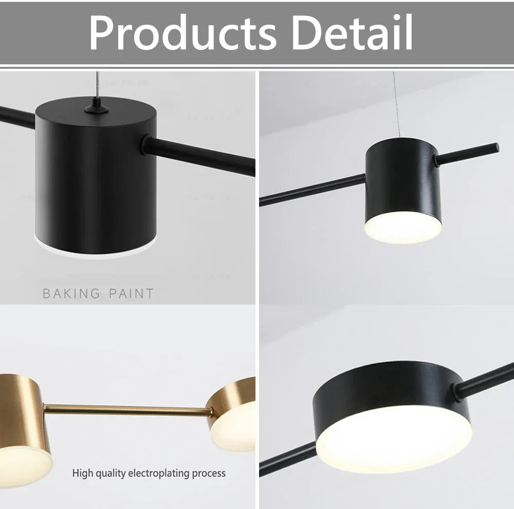 Lustra LED Suspendata Liniara Black Echivalent 400W 2369/5BK