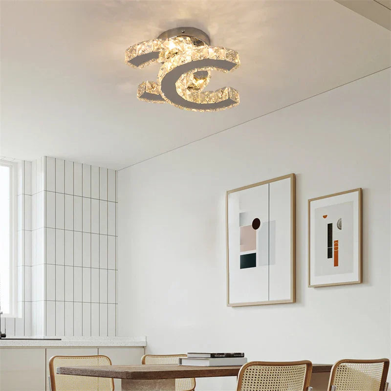 Lustra LED CRISTAL Double C Echivalent 200W