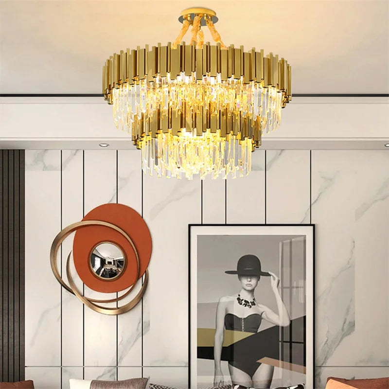 Candelabru Cristal GLORY GOLDEN LUXURY 800+500mm