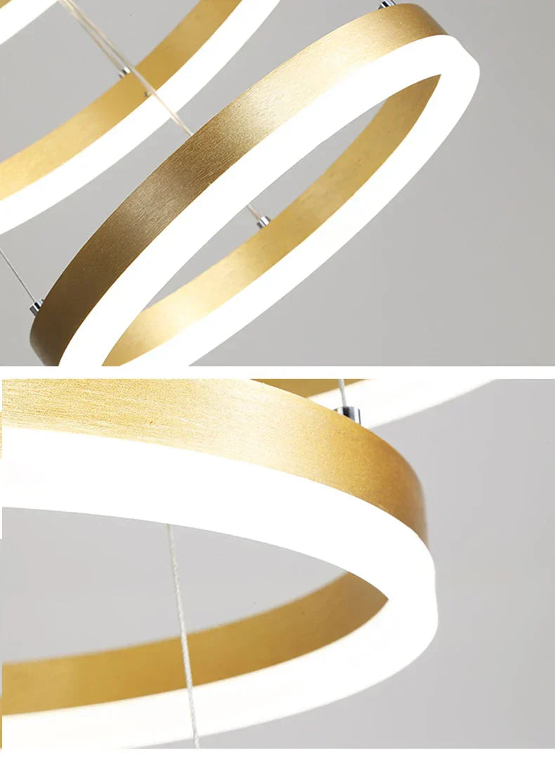 Lustra LED WONDERLAND GOLD 3 Segmente Mobile Telecomanda - 30+40+60cm