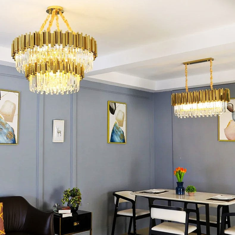 Candelabru Cristal GLORY GOLDEN LUXURY 800+500mm