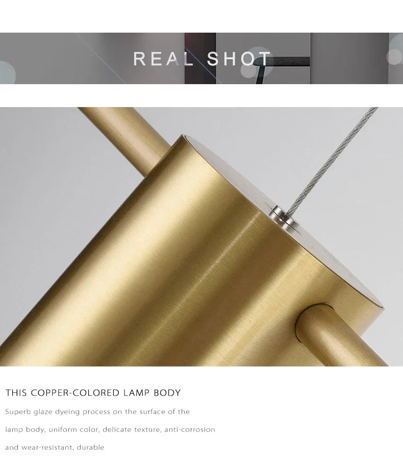 Lustra LED Suspendata Liniara Gold Echivalent 400W 2369/5GD