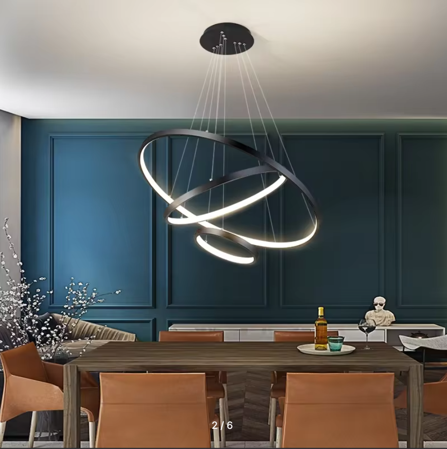 Lustra LED WONDER Black 3 Segmente Echivalent 600W Telecomanda