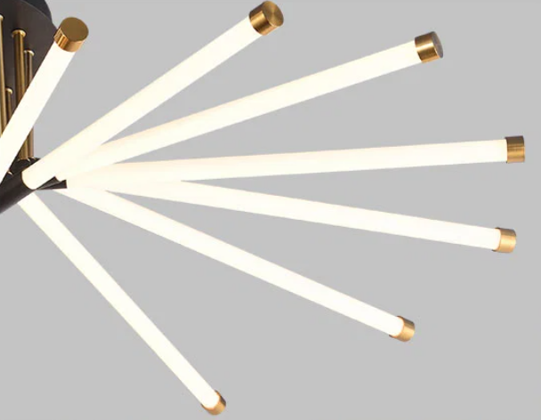 Lustra LED Linnes Style Black+Gold Echivalent 250W Telecomanda