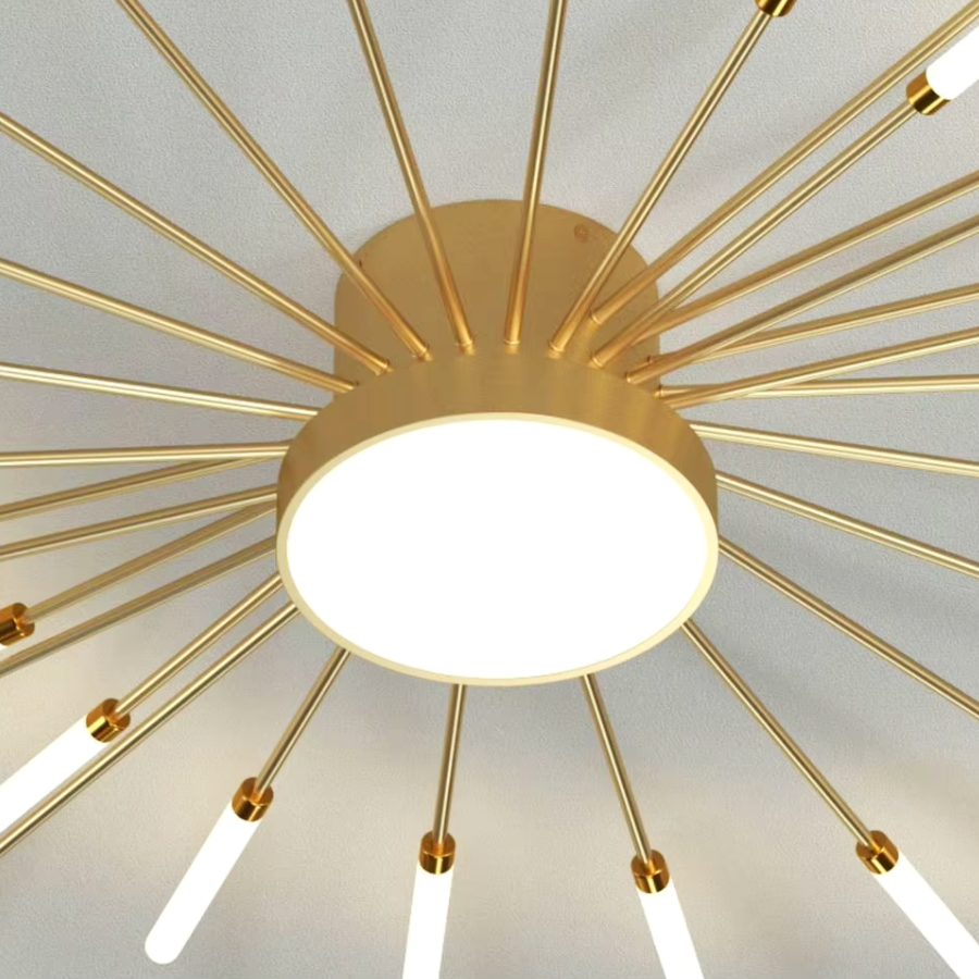 Lustra LED American Golden Sun Echivalent 800W Telecomanda