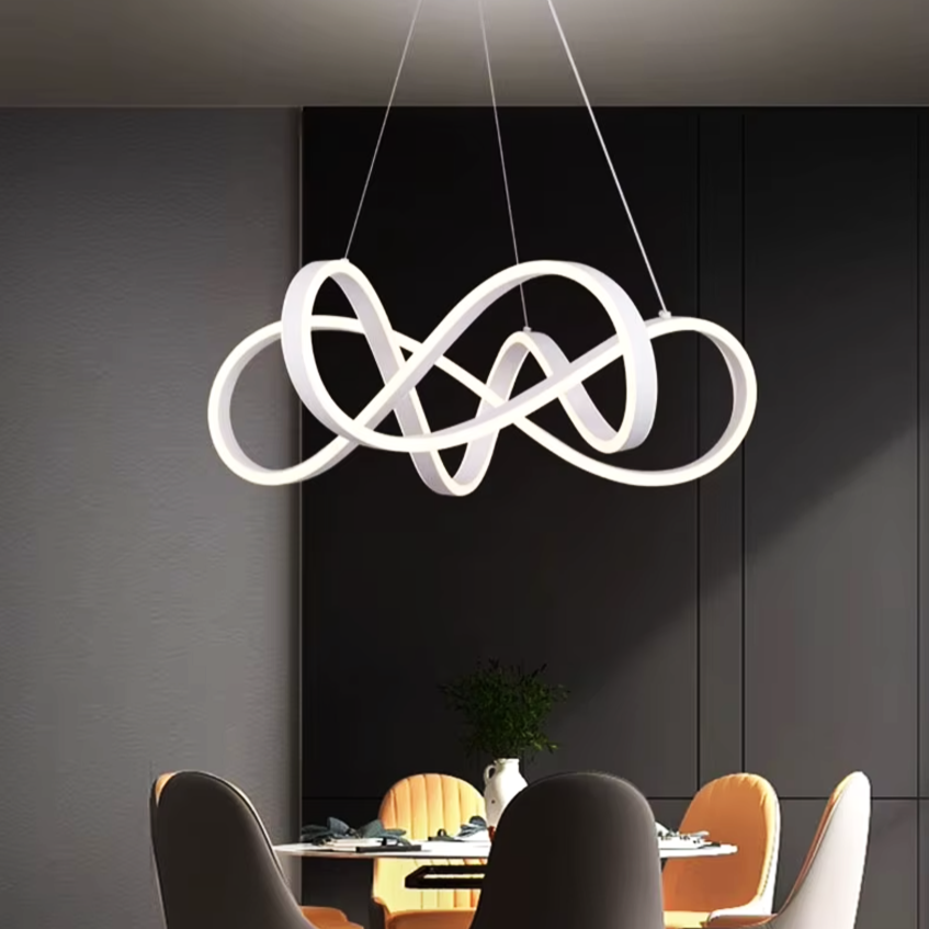 Lustra LED Infinity KING Alb Echivalent 1000W Telecomanda