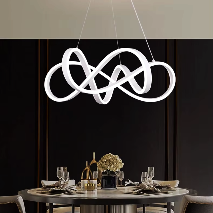 Lustra LED Infinity KING Alb Echivalent 1000W Telecomanda