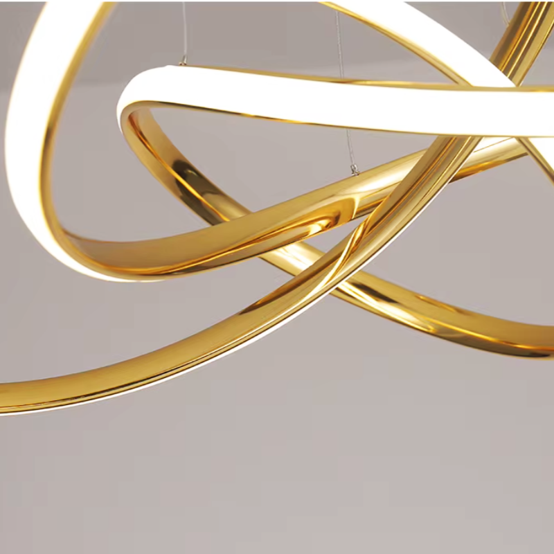 Lustra LED Suspendata Eternity Gold Echivalent 800W Telecomanda