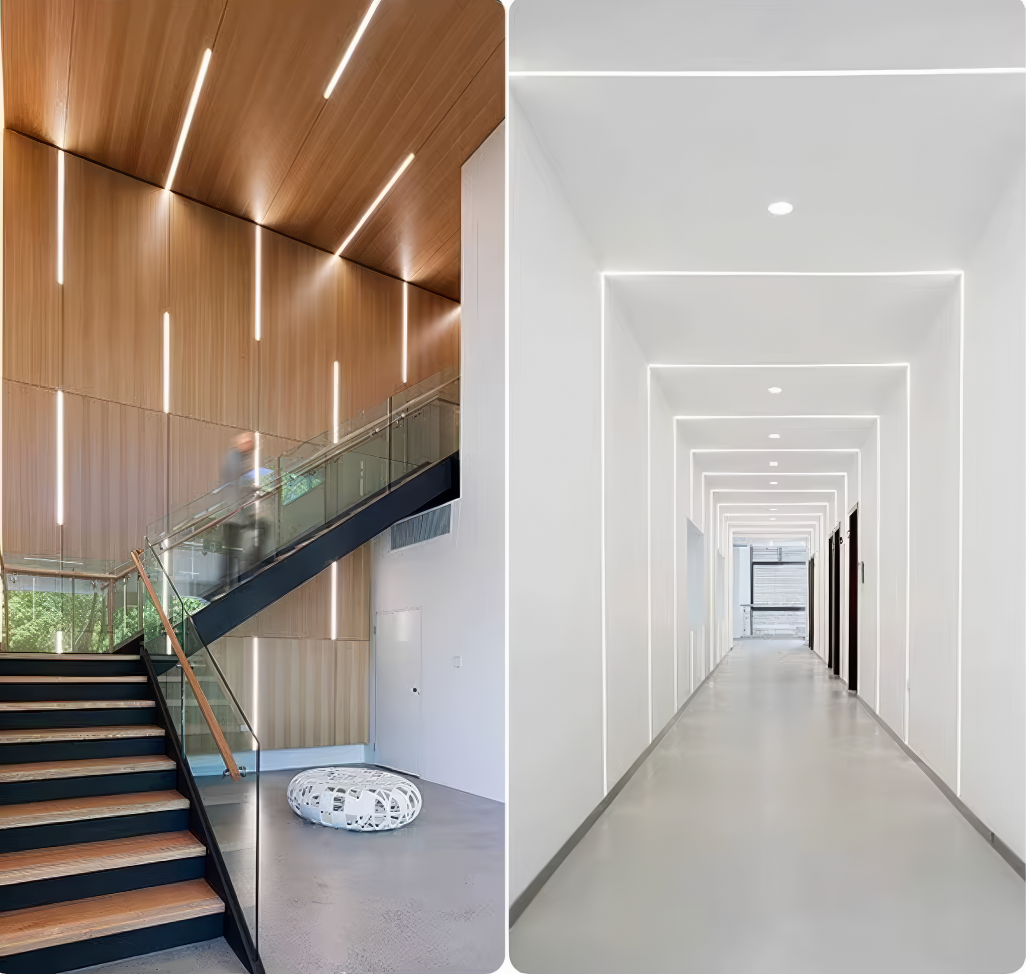 Profil Banda LED Incastrabil Negru Plat XL cu Dispersor Negru 2M