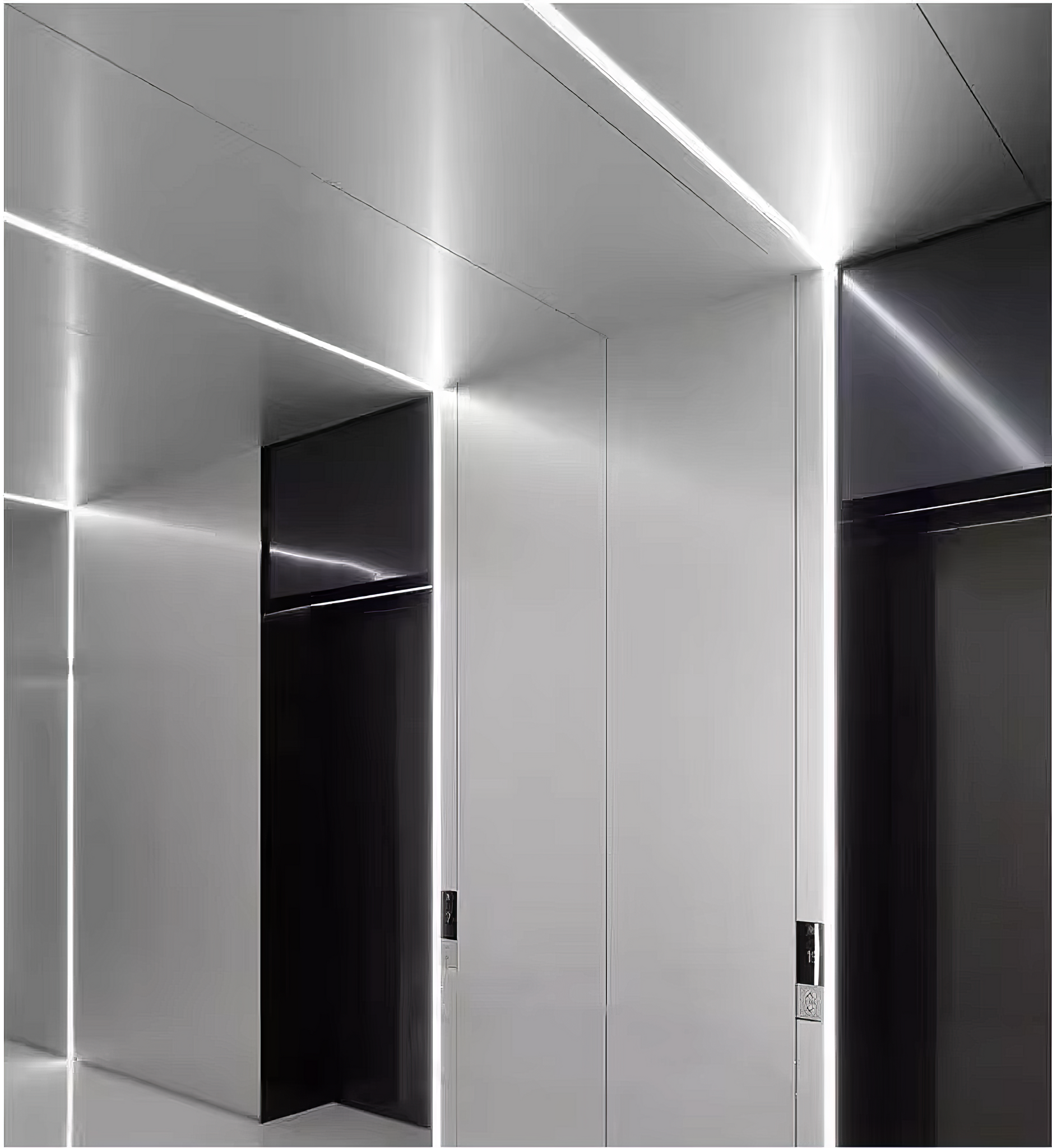 Profil Banda LED Incastrabil Negru Plat XL cu Dispersor Alb Mat 2M