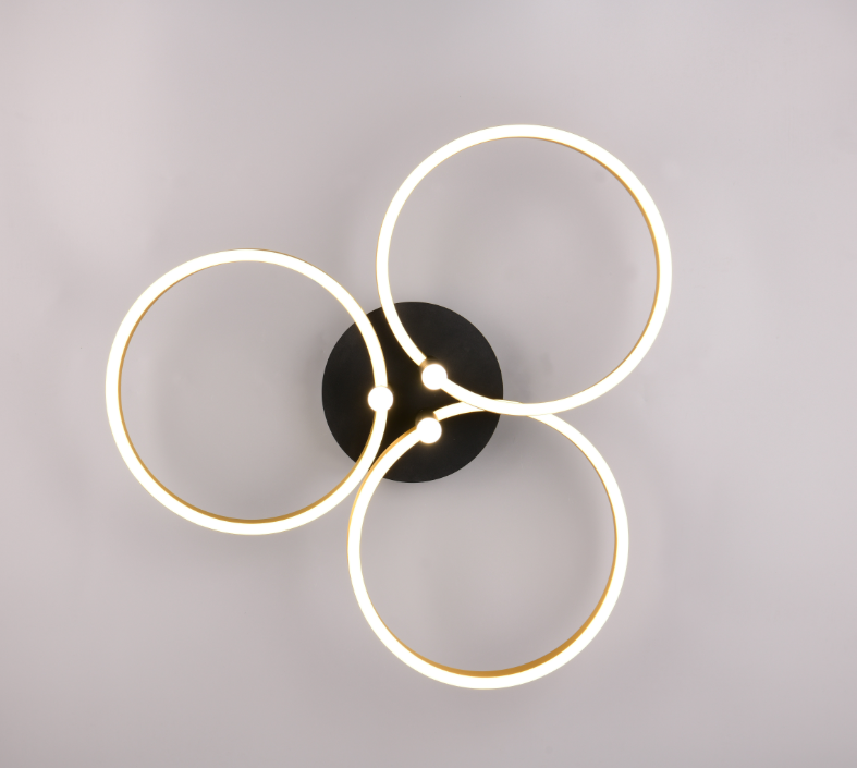 Lustra LED Luxury ShineShift Black+Gold Echivalent 500W