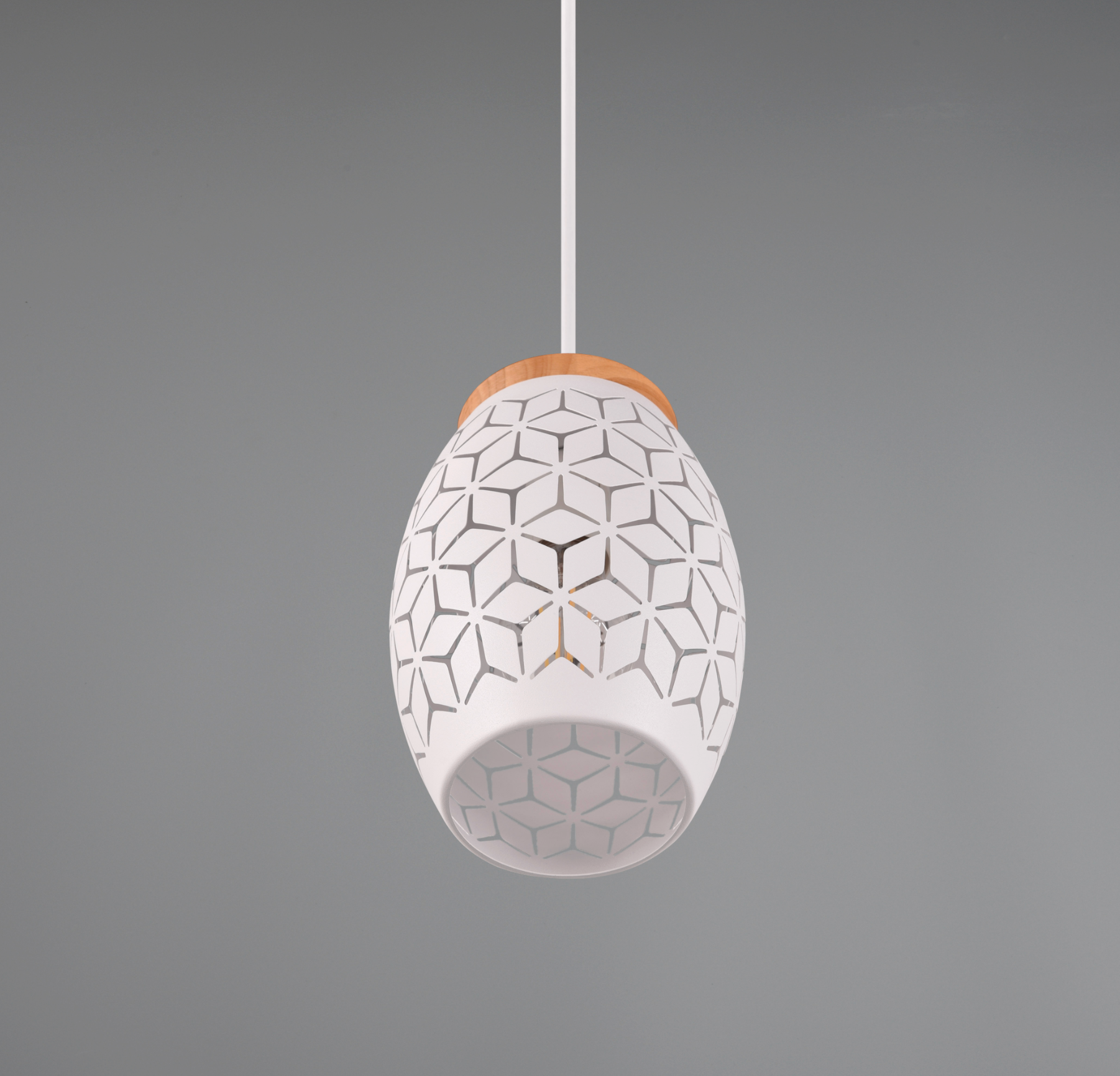 Pendul Decorativ BIDAR 1xE27 Alb