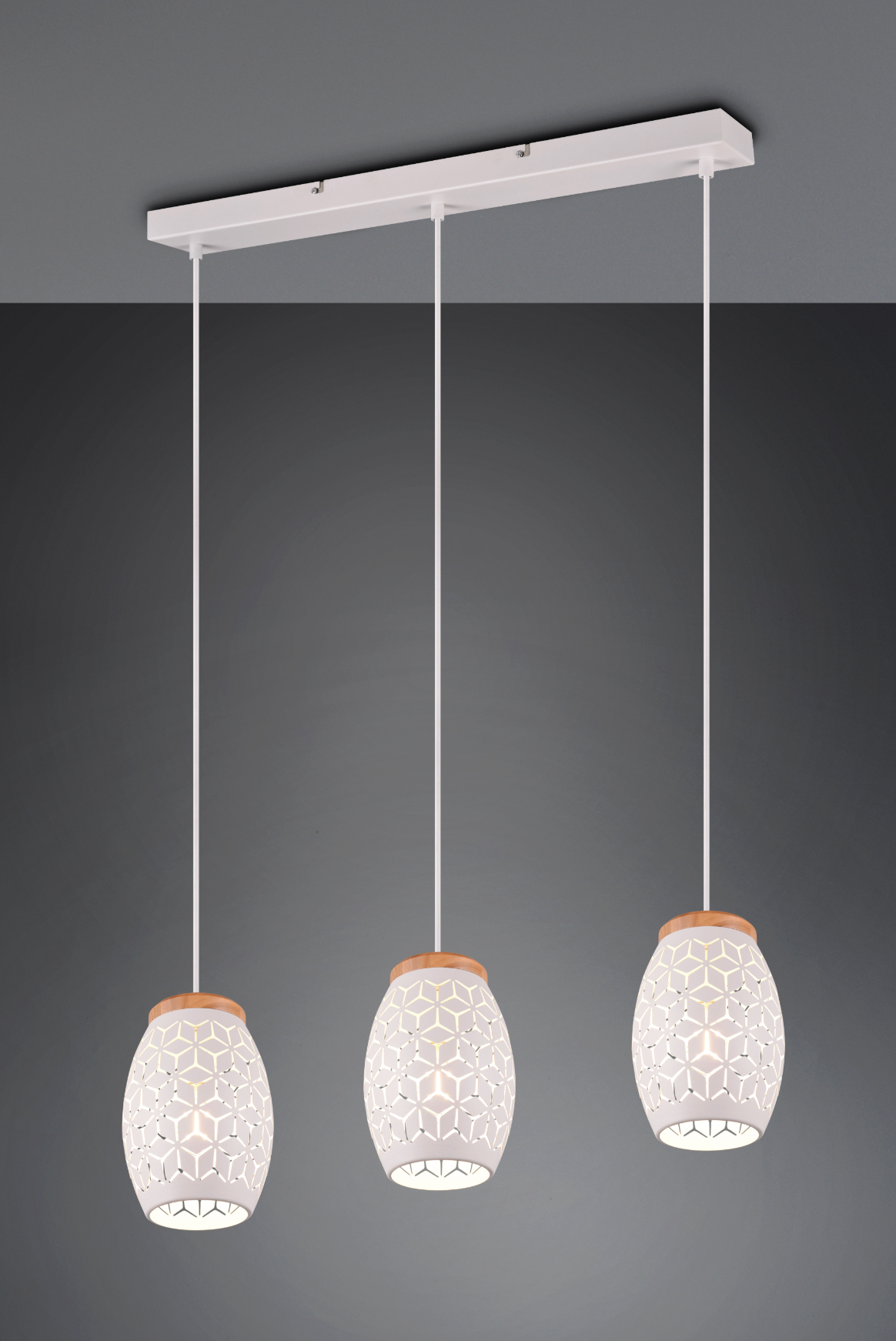 Lustra Suspendata 3xE27 BIDAR Alba