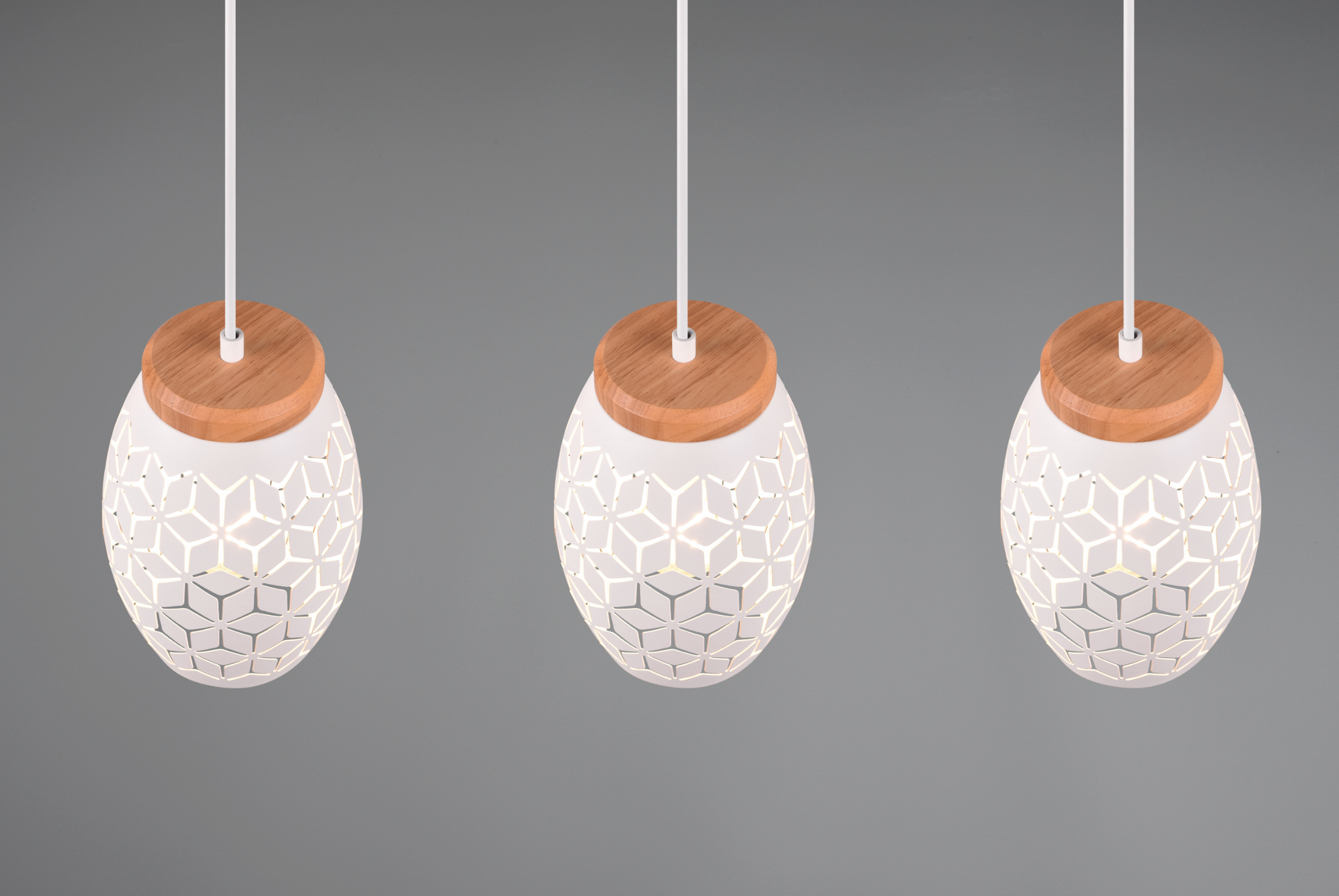 Lustra Suspendata 3xE27 BIDAR Alba