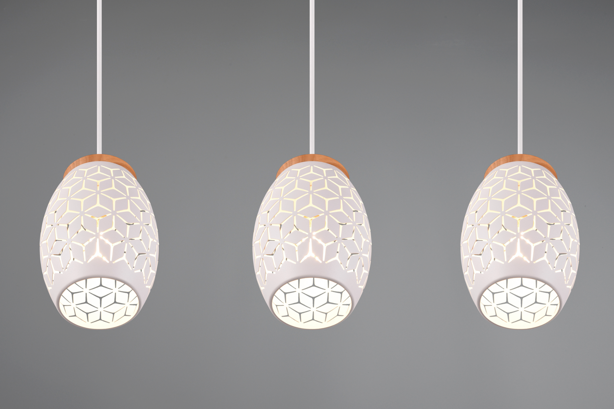 Lustra Suspendata 3xE27 BIDAR Alba