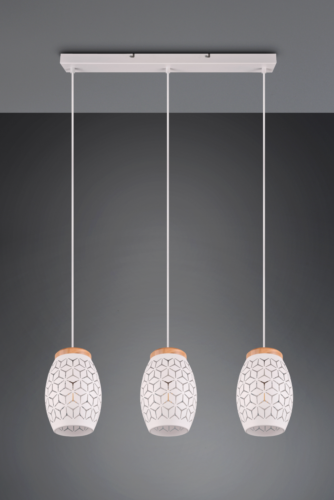 Lustra Suspendata 3xE27 BIDAR Alba