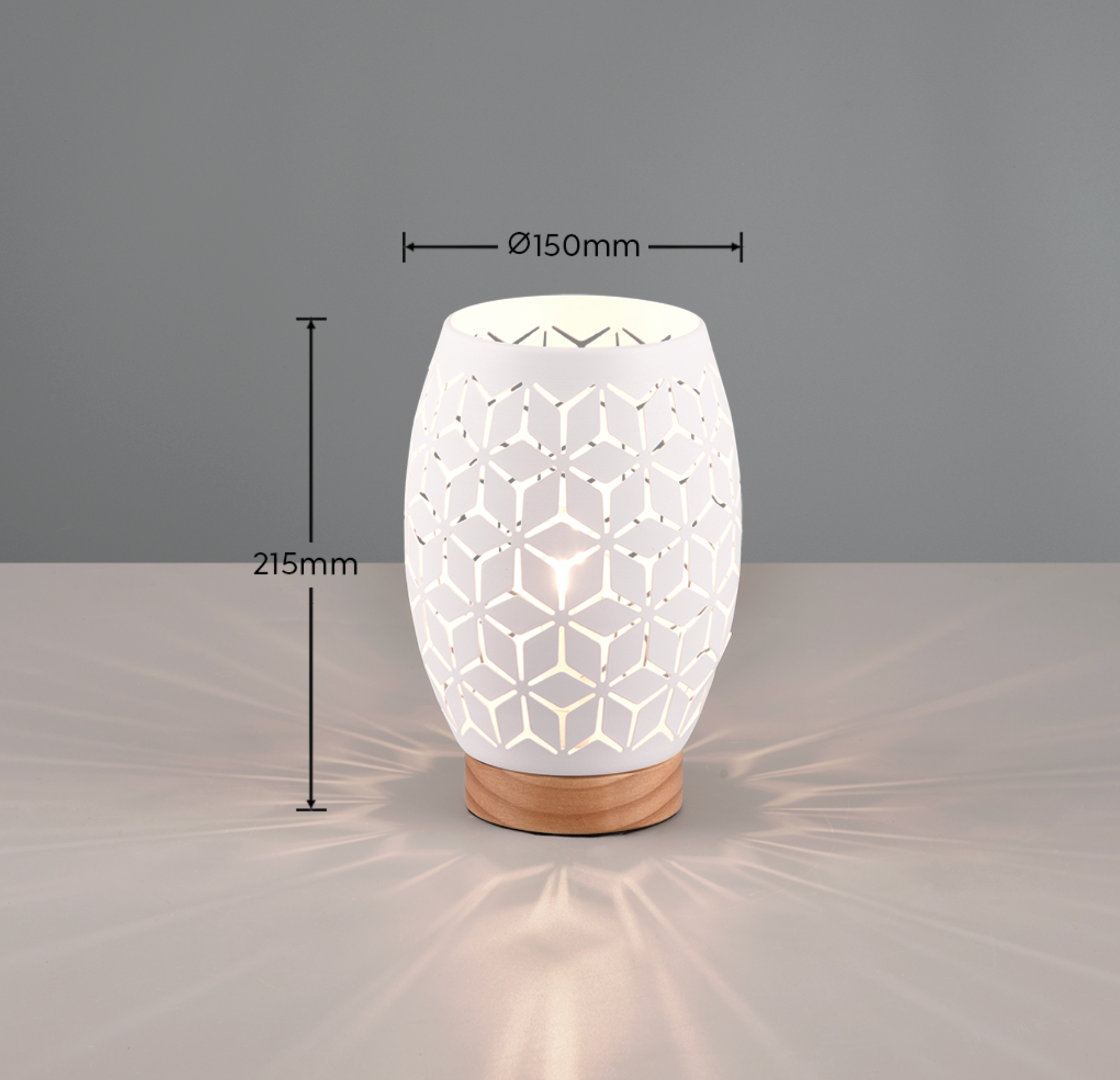 Veioza Decorativa BIDAR 1xE27 Alba