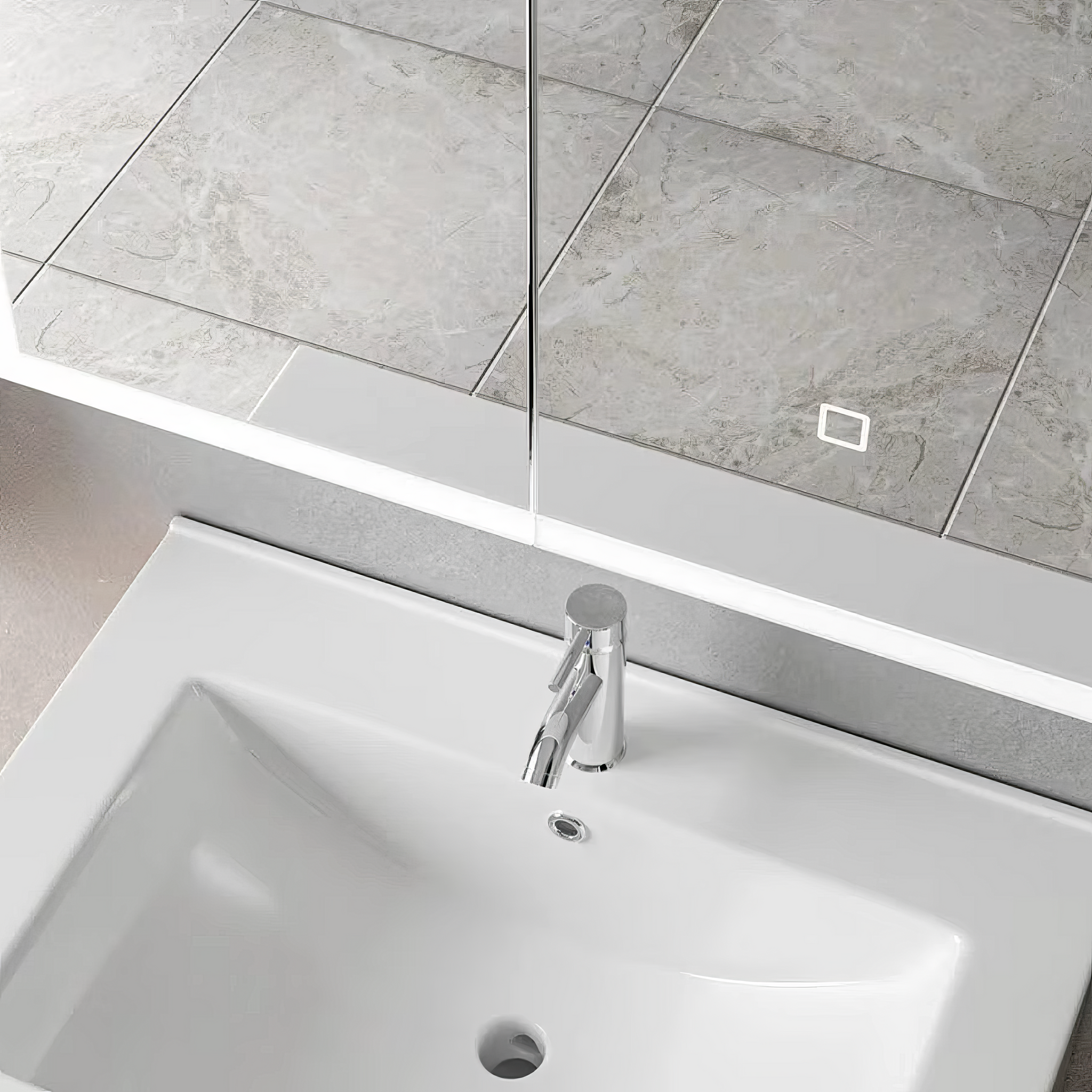 Dulap Baie Cu Oglinda LED Qora Touch 60x70cm