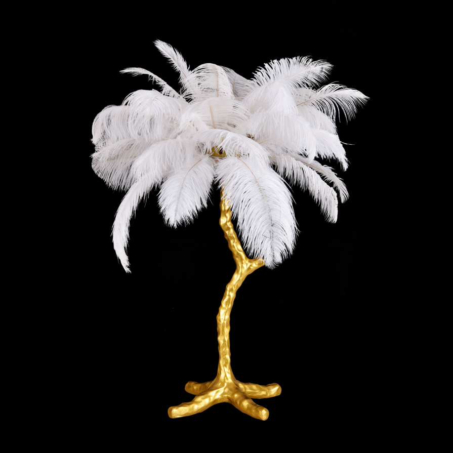 Veioza Luxury Peacock Gold & White 3xG9