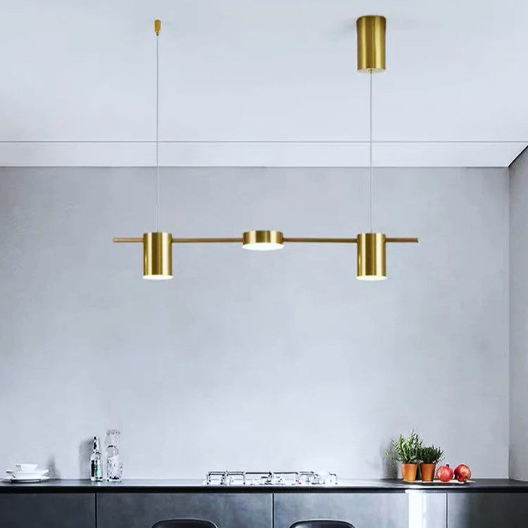 Lustra LED Suspendata Nordic Style Gold Echivalent 200W Telecomanda