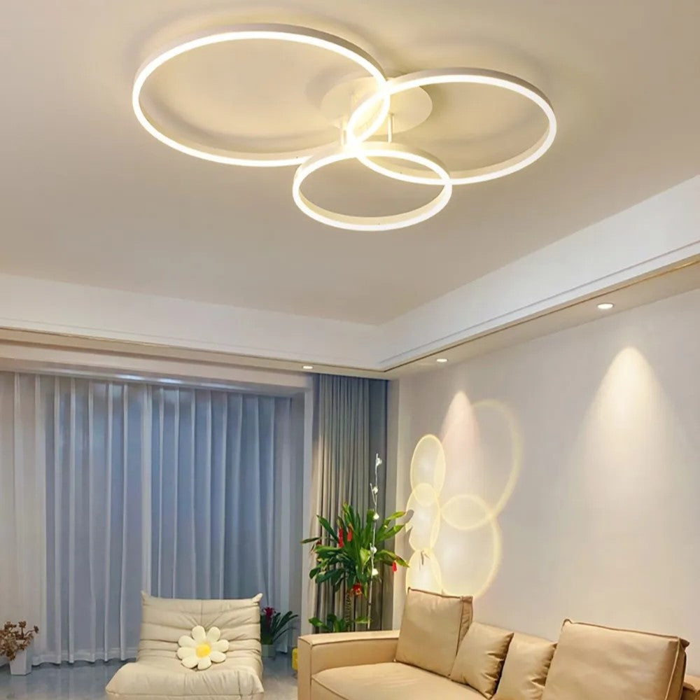Lustra LED Beauty White Circle Echivalent 600W Telecomanda