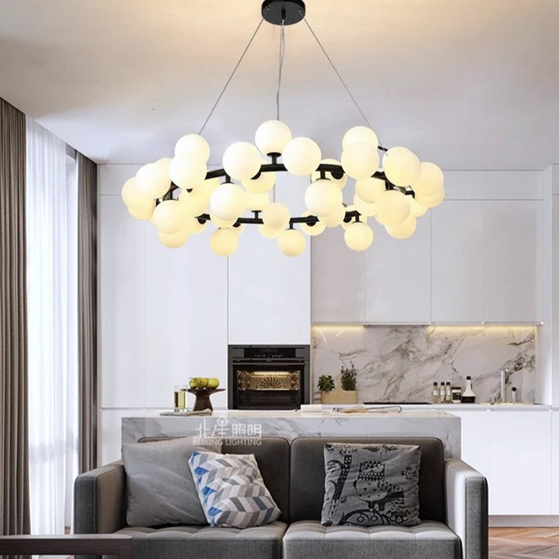 Lustra Abajur MAT Black Rotunda 45xG9 103CM