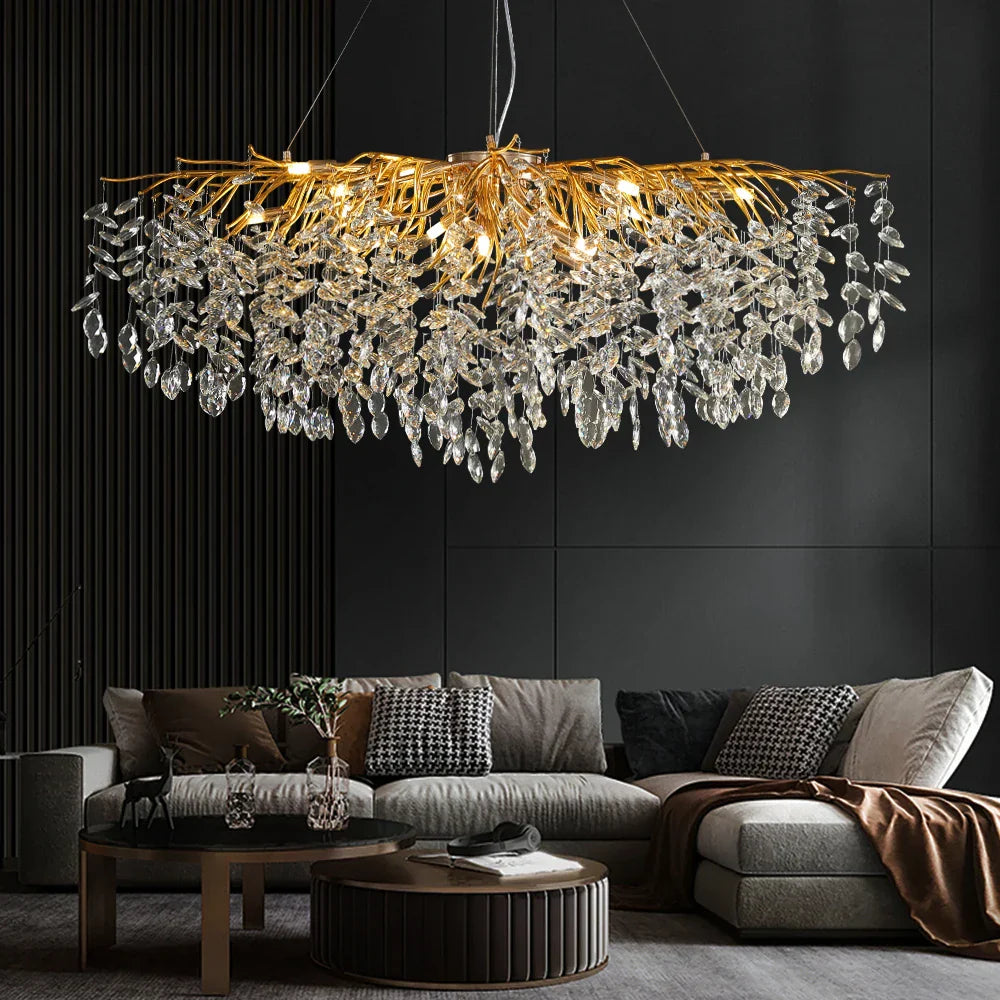 Candelabru Cristal LUXURY 120x45cm Golden Klara