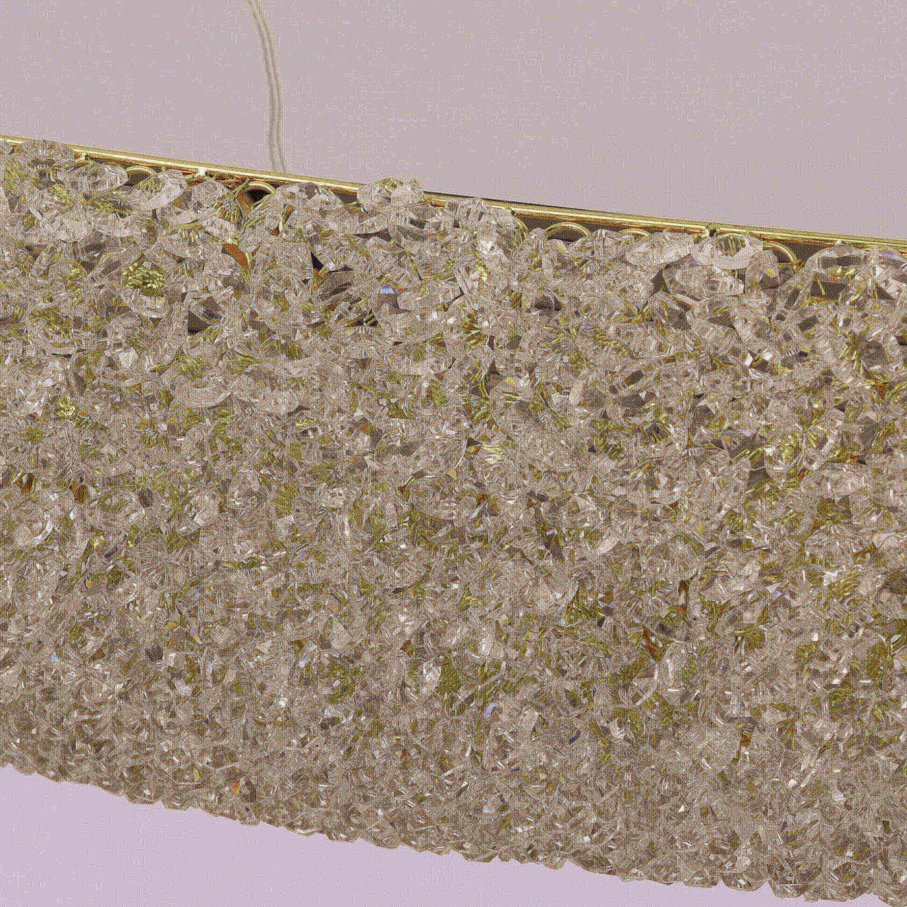 Lustra LED Suspendata Gondola Gold Cristal