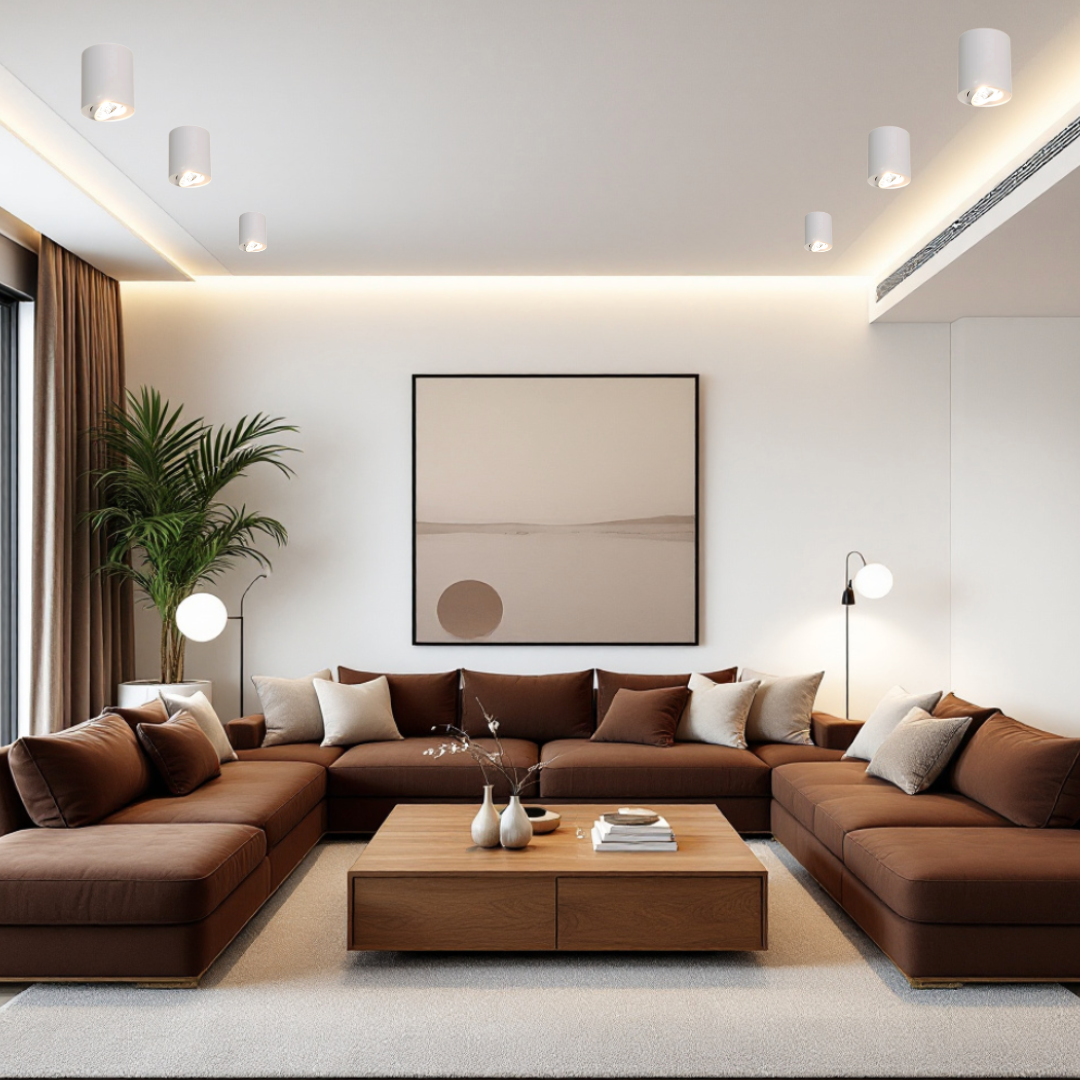 Spot Aplicat Rotund Fascicul Reglabil Alb Dulie GU10 Ø80x100mm