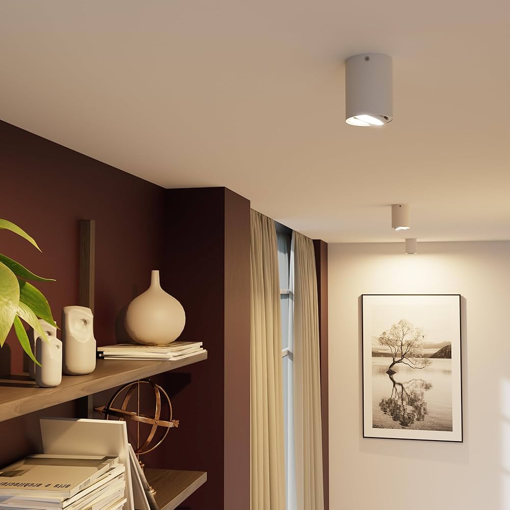 Spot Aplicat Rotund Fascicul Reglabil Alb Dulie GU10 Ø80x100mm