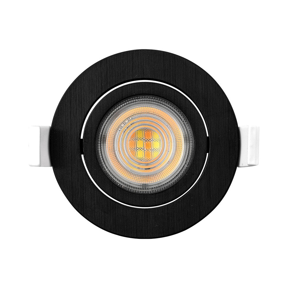 Spot LED 7W Incastrabil Orientabil Negru CCT cu 3 Lumini Echivalent 60W