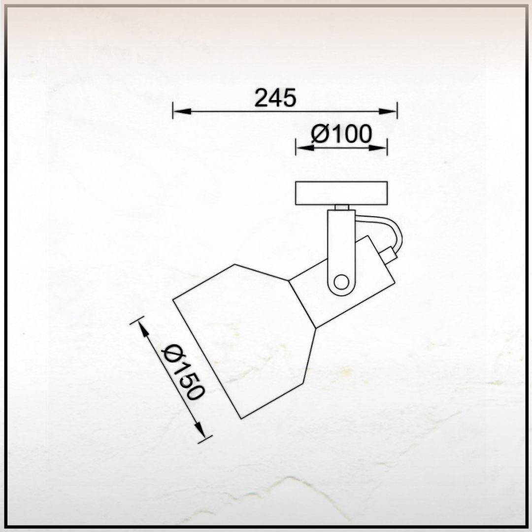 Aplica Moderna Mobila 1xE27 Arcane Black