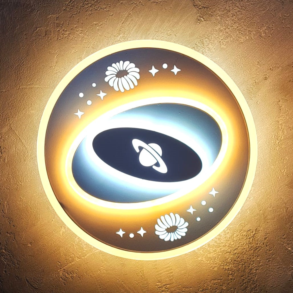 Lustra LED 60W Saturn RGB 30CM Echivalent 200W