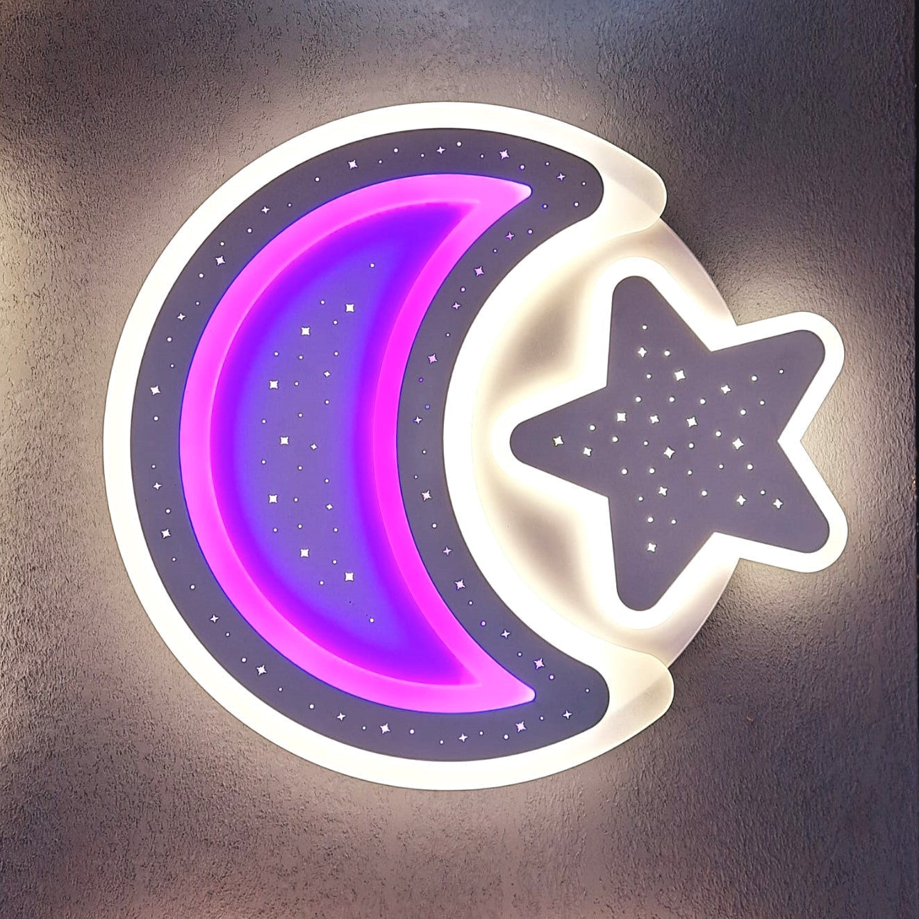 LUSTRA LED 164W MOON RGB 50cm Telecomanda